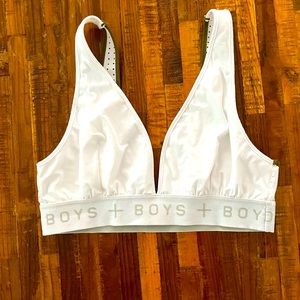 Boys + Arrows white bikini top